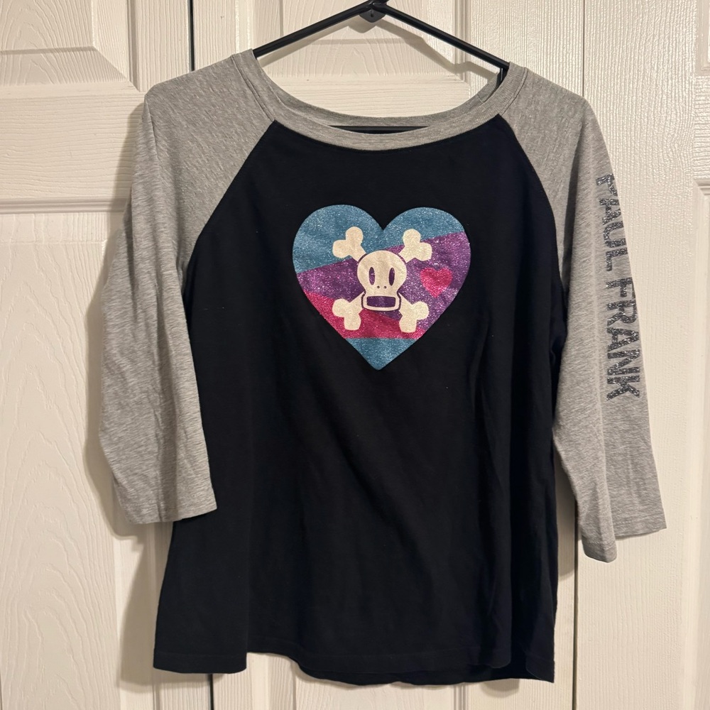 Paul Frank women’s baseball Shirt - Black and Gray